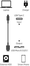 USB C till USB 3.0 Micro B kabel 2m extern hårddiskkabinett