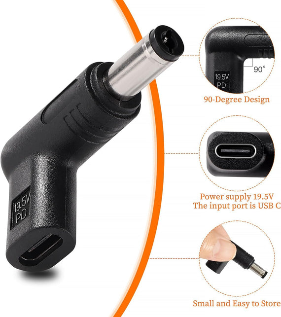 NÖRDIC USB-C till DC 5.5x2.1mm adapter 12-19,5V