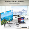 USB-C adapter till dubbla HDMI skärmar, 4K 60Hz, Windows, MacOS, Android