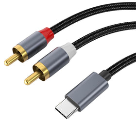 NÖRDIC USB-C till RCA kabel 1,2m för ljud