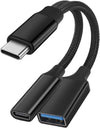 NÖRDIC USB-C till USB-A och USB-C PD60W laddadapter 13 cm