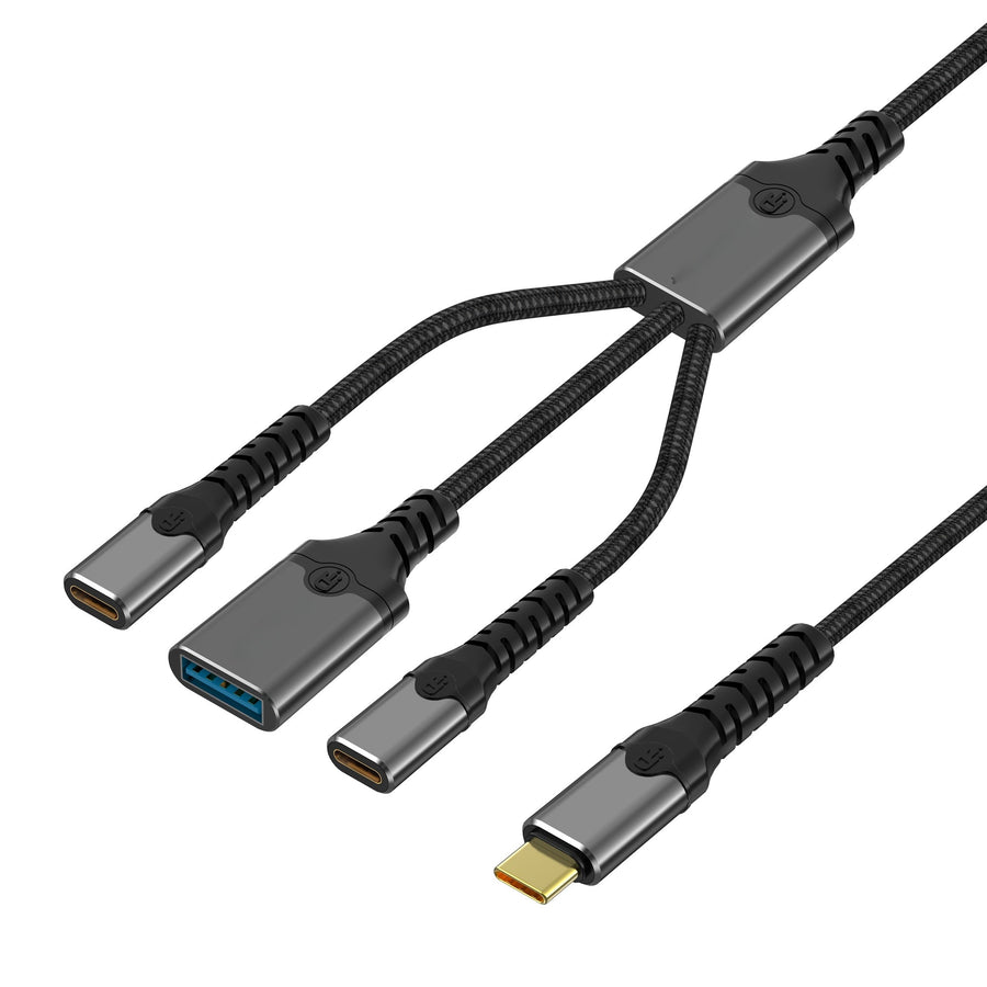 NÖRDIC USB-C Hubb till 1xUSB-C PD60W 1xUSB-C 1xUSB-A