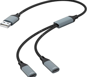 NÖRDIC USB Splitter USB-A to 2xUSB-C