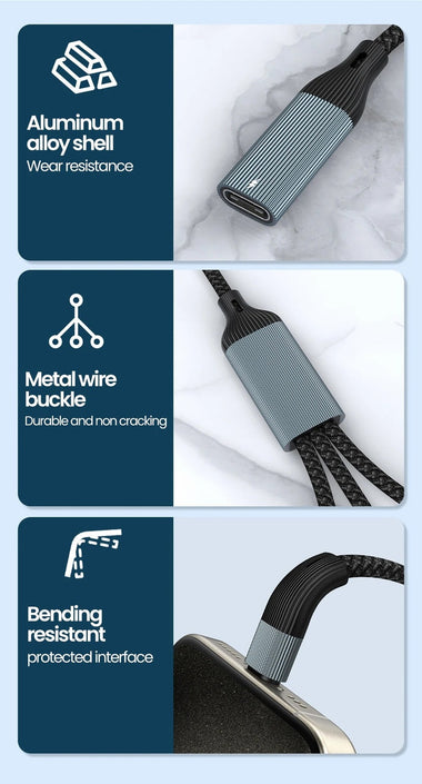 NÖRDIC USB Splitter USB-A to 3xUSB-C