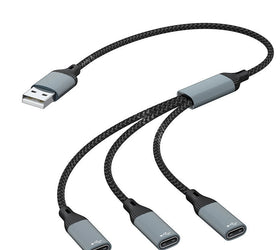 NÖRDIC USB Splitter USB-A to 3xUSB-C