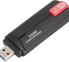 NÖRDIC USB-A WiFi-adapter, 5400 Mbps hög hastighet stabil USB3.0 trådlös nätverksadapter WiFi 6E, bärbar för stationär dator