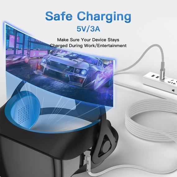 VR Link kabel 5m USB3.2 Gen1 USB-C till A 5Gbps 3A snabb laddning Oculus Quest 2 Super Speed USB Link Cable
