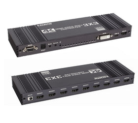 NÖRDIC Video Wall Controller 3x3, TV Wall Processor, 4K@30Hz HDMI Multi-Screen Splicing Processor with HDMI+DVI+USB C Input