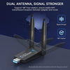NÖRDIC WIFI6 Bluetooth 5.0 trådlös USB3.0 adapter Dual Band 2.4/5.8Ghz 1300Mbps