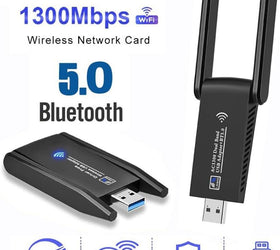 NÖRDIC WIFI6 Bluetooth 5.0 trådlös USB3.0 adapter Dual Band 2.4/5.8Ghz 1300Mbps
