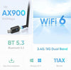 NÖRDIC WIFI6 Bluetooth 5.3 trådlös adapter Dual band 2.4/5.8GHz