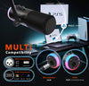 NÖRDIC XLR/USB dynamisk mikrofonkit, RGB-justerbart mikrofonarmstativ för streaming, gaming, voice-over och inspelning