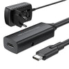 aktiv 10m USB-C 3.0 SuperSpeed 5Gbps förlängningskabel hane till hona