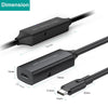 aktiv 10m USB-C 3.0 SuperSpeed 5Gbps förlängningskabel hane till hona