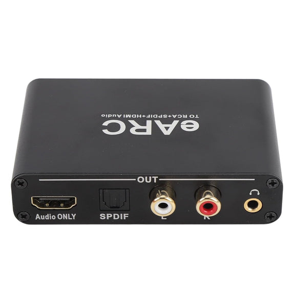 NÖRDIC eARC/ARC HDMI Ljud-Extractor, 24 bit 192 kHz volymkontroll, HDMI, RCA, optisk och 3,5 mm ljudutgång, för HDTV, högtalare och förstärkare