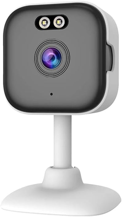 NÖRDIC 2K Övervakningskamera, WiFi kompatibel inomhus med 32GB SD-kort, 5GHz & 2.4GHz stöd för AI Starlight Color Night Vision, AI Person &  Rörelsedetektion