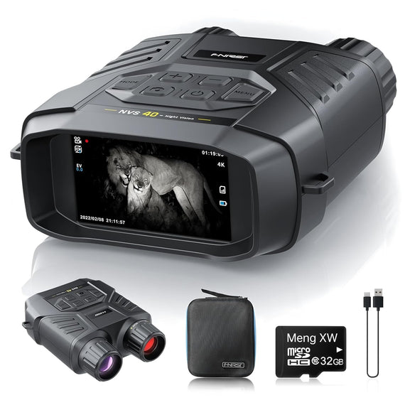 NVS-40 Kikare 4K HD med mörkerseende 6x digital zoom 300m jakt camping kikarsikte klocka observera objekt