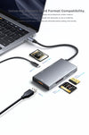 NÖRDIC USB-C 3.2 Kortläsare 1xSD 4.0, 1xMicroSD 4.0, 1xCFExpress A, 1xUSB-C 3.2 10G, 1xUSB-A 3.2 10G, UHS-II