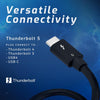 OWC 80cm Thunderbolt 5 Certified USB-C kabel 120G 240W 8K60Hz Kompatibel med Thunderbolt 4, USB4 och USB-C, Svart