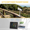 Professionell trådlös väderstation 13-i-1 med utomhussensor, termometer, barometer, hygrometer, vind- och regnmätare, 5" LCD-Display