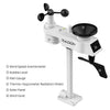 Professionell trådlös väderstation 13-i-1 med utomhussensor, termometer, barometer, hygrometer, vind- och regnmätare, 5" LCD-Display