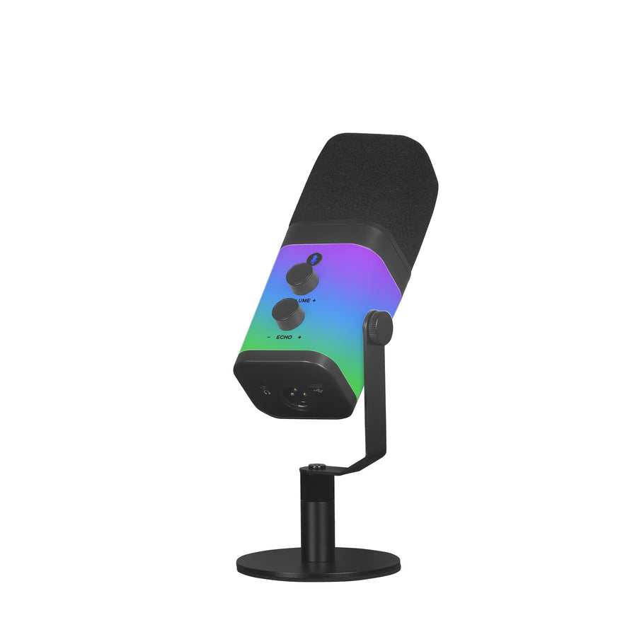 NÖRDIC Professionell RGB-dynamisk mikrofon USB-C, XLR, 3,5mm