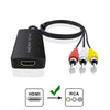 NÖRDIC HDMI till AV 3xRCA CVBS kompositvideo adapter med ljud, upplösning upp till 1080p 1m