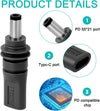 Starlink Mini-adapter USB-C PD 100W hona till DC 5,5 × 2,1 mm, vattentät