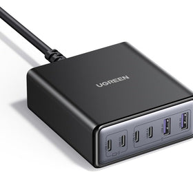 UGREEN 100W USB-C Laddstation, 6-Portars GaN Skrivbordsladdare med 4 USB-C & 2 USB-A, Smart Strömfördelning