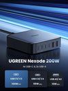 UGREEN 200W USB C Charger, Nexode 6-Port GaN Desktop Charger, USB C Charging Station