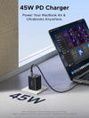 UGREEN 5-portars 45W USB-C snabbladdare med GaN, PD/PPS/QC och 4 USB-C-portar för iPhone 17/16/15, Galaxy S26/S25/S24/S23, iPad, MacBook Neo/Air