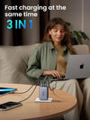 UGREEN Nexode X USB C Charger 100W Mini GaN Charger 3-Port PD Power Supply Compact Fast Charger PPS 45W