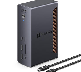 UGREEN Revodok Max Thunderbolt 5-dockningsstation 13-i-1, 120Gbps, 3xTB5-portar, 8K@60Hz/6K@60Hz/4K@240Hz, 140W laddning och 2,5Gbps Ethernet