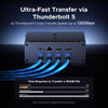 UGREEN Revodok Max Thunderbolt 5-dockningsstation 13-i-1, 120Gbps, 3xTB5-portar, 8K@60Hz/6K@60Hz/4K@240Hz, 140W laddning och 2,5Gbps Ethernet