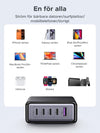 UGREEN USB-C Charger 65W GaN 5-Port Desktop Charging Station PPS Fast Charger