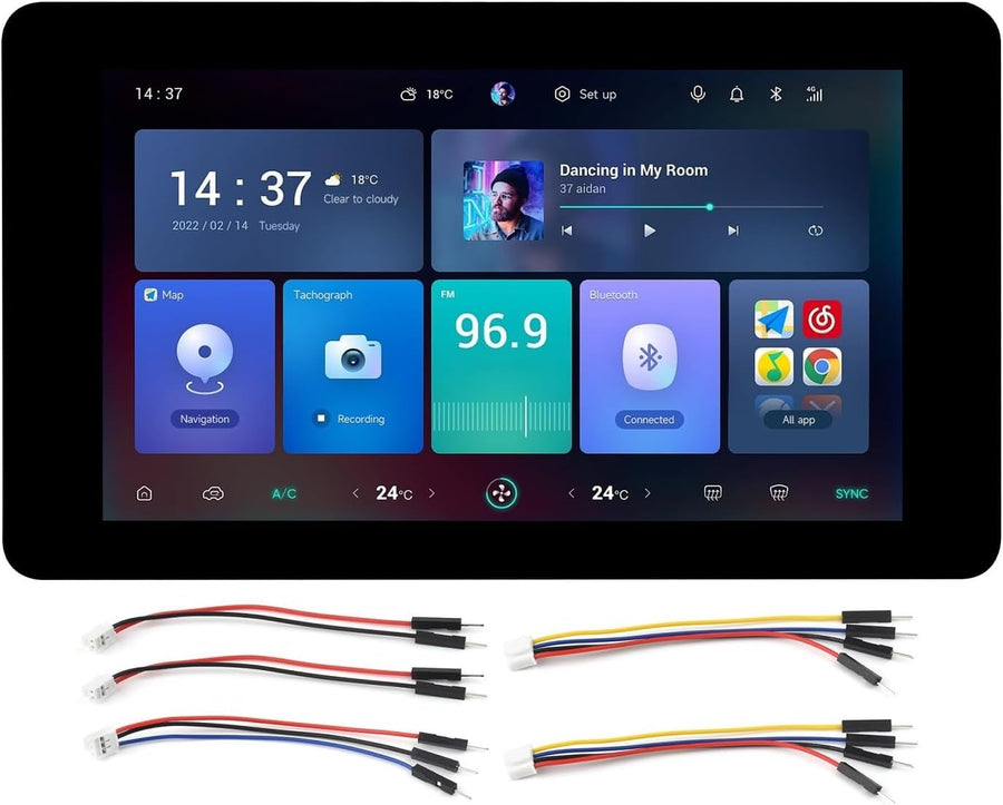 Waveshare 7 inch ESP32-S3 Capacitive Touch Display Development Board 800 x 480 65k RGB 7 Inch LCD Screen, 5-Point Touch, Supports WiFi and Bluetooth