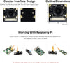 Waveshare Raspberry Pi Camera (F) 5MP OV5647 Night Vision Kameramodul Kit, 1080p IR-kamera med webbkamerafunktion för alla versioner av Raspberry Pi