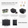 Waveshare industriellt metallchassi (D) för Raspberry Pi 5