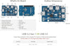 Waveshare USB 3.2 Gen1 HUB HAT för Raspberry Pi 4 med 4x USB 3.2 Gen1-portar upp till 5 Gbps