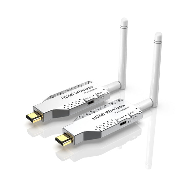 NÖRDIC Trådlös HDMI-förlängare 50m Sändare/Mottagare 4K HD 5G Wifi för Laptop till TV, PC, Monitor, Projektor
