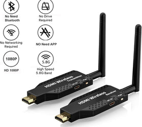 NÖRDIC Trådlös HDMI-förlängare Sändare/Mottagare 1080P HD 5G Wifi för Laptop till TV PC Monitor Projektor 50m