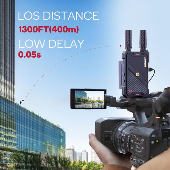 NÖRDIC Trådlös HDMI Sändare och Mottagare, 1080P Full HD Trådlöst Video-överföringssystem med Loop Out, 400m