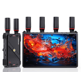 NÖRDIC Trådlös Portabel 7" skärm, video sändare och mottagare, 2.4G/5.0G, 4k HDMI INPUT / 1080p OUTPUT, 400m