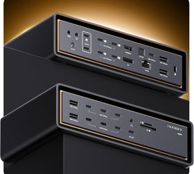 iVANKY 26-i-1 FusionDock Ultra Dual Thunderbolt 5 10GbE MacBook-dockningsstation 4x6K/Trippel 8K M1-M5 Pro/Max 120Gbps 240W Inkompatibel med Windows