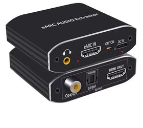 NÖRDIC 8K HDMI 2.1 eARC/ARC Extractor, HDMI eARC/ARC till HDMI 7.1CH Dolby Atmos, Coaxial, S/PDIF, AUX