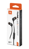 JBL Tune 110 In-Ear hörlurar med mikrofon, svart, JBLT110BLK
