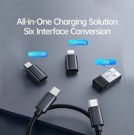 Mcdodo WF-1720 Nano Series Multifunktionell snabbladdnings datakabel box med adapter, utmatningsstift, kortplats