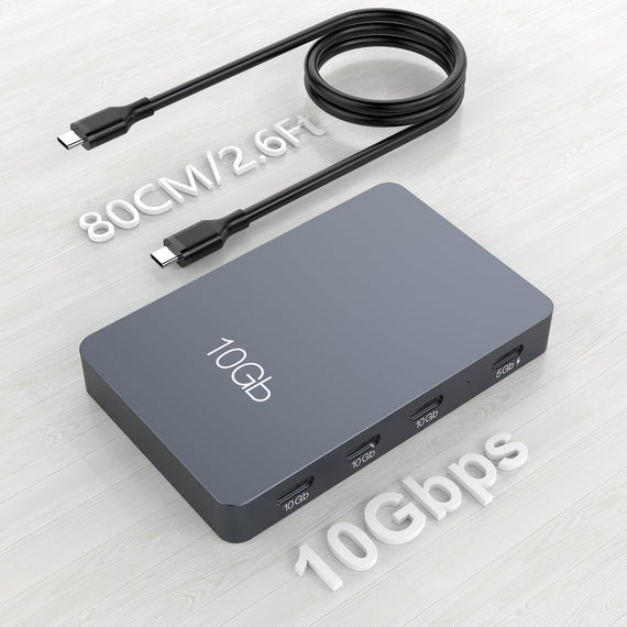 USB-C Hubb 7 portar 3xUSB-C 3.2 10G 3xUSB-A 3.1 5G 1xUSB-C PD100W