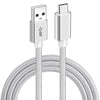 1m USB3.2 Gen1 USB-C till A nylonflätad kabel snabbladdning 3A 5Gbps Power Delivery PD 60W vit