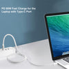1,5m USB3.2 Gen1 USB-C till C nylonflätad kabel snabbladdning 3A 5Gbps Power Delivery PD 60W vit